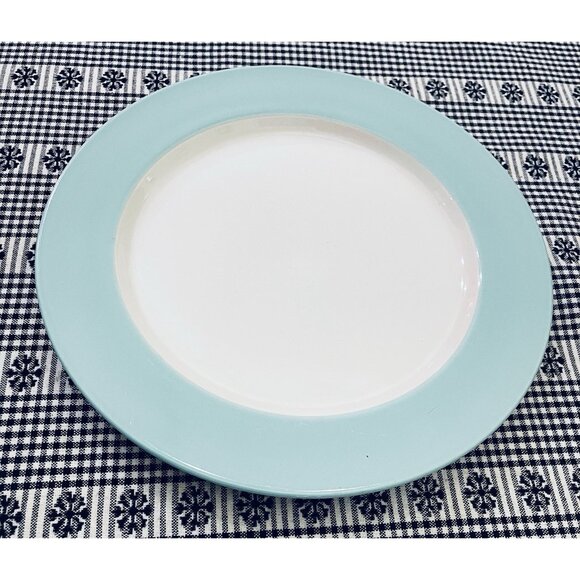 Martha Stewart Stoneware Westport Classic Dinner Plate 10.5” Aqua Turquoise 6028 - Picture 1 of 4